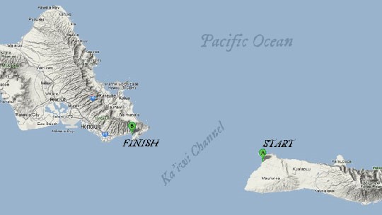 Mapa Molokai2Oahu