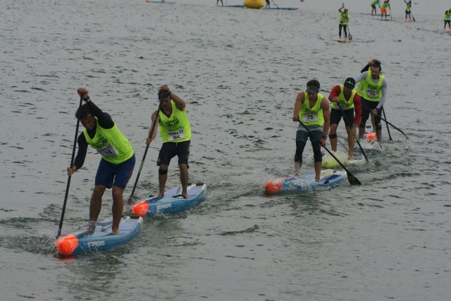 Pelotón carrera técnica. Campeonato de España SUP&Paddleboard Invierno 2017