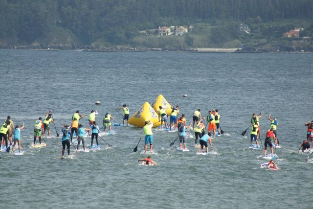 Salida 1ºera boya larga distancia. Campeonato de España SUP&Paddleboard Invierno 2017