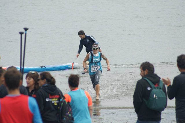 Gran recibimiento a los riders. Campeonato de España SUP&Paddleboard Invierno 2017