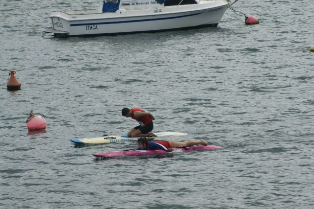 Paddle board en acción. Campeonato de España SUP&Paddleboard Invierno 2017