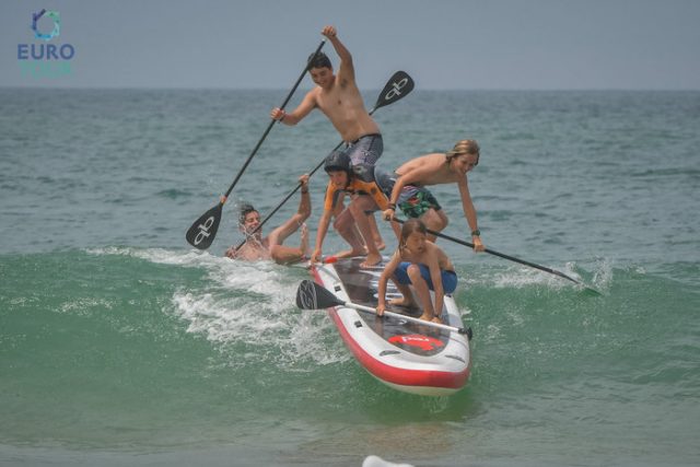 Diversión con la Red Paddle Dragon. Hossegor Paddle Games