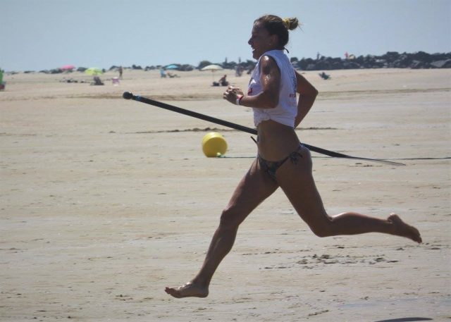 Llegada a meta femenina Discover Huelva SUP Festival