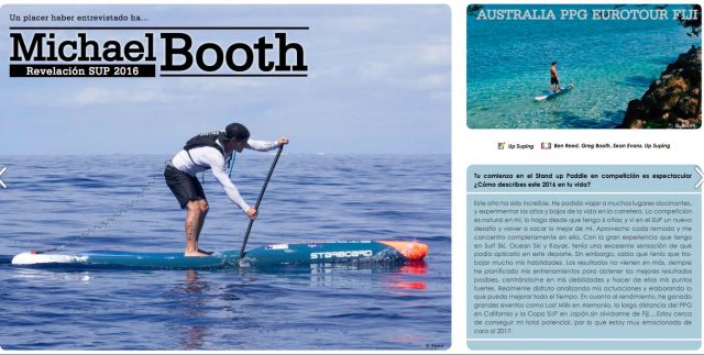 Enrevista a Michel Booth en Up#16 . EuroTour SUP 2017