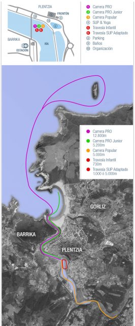 Recorridos Goazen SUP Race