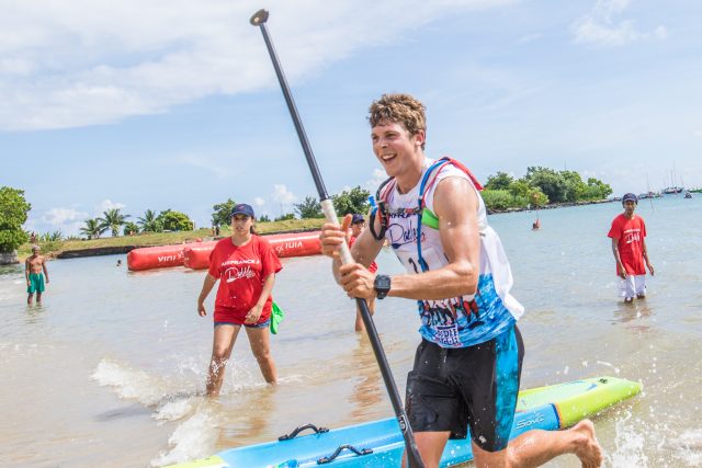 Marcus llegando a meta. Air France Paddle Festival