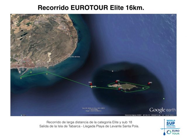 Recorrido Elite World SUP Festival Costa Blanca