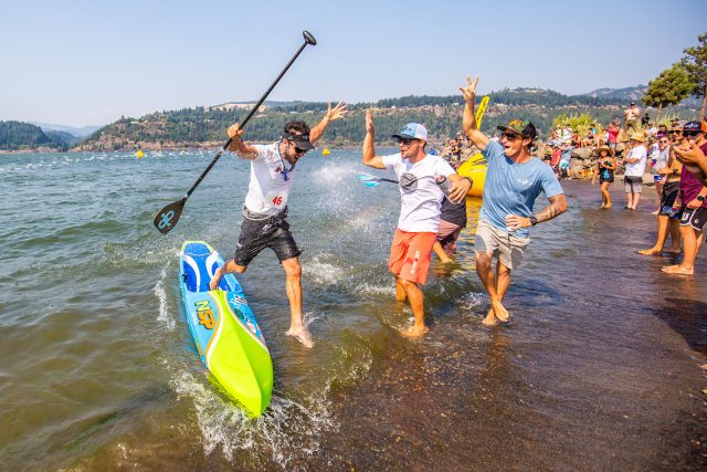 Puyó llegando a meta. Gorge Paddle Challenge 2018