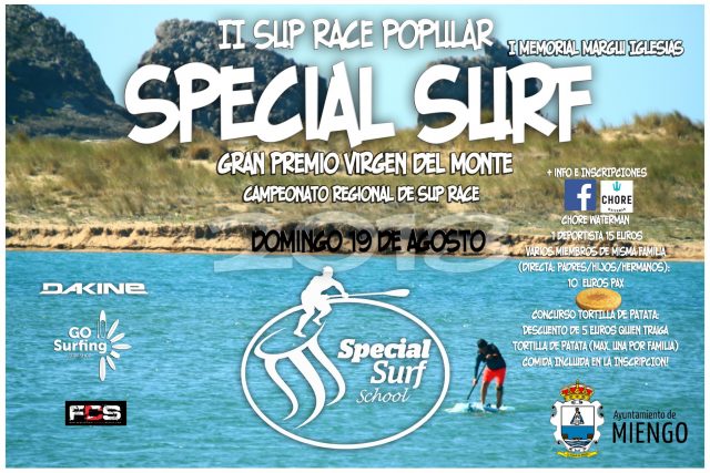 Cartel Special Surf. Eventos de SUP Race