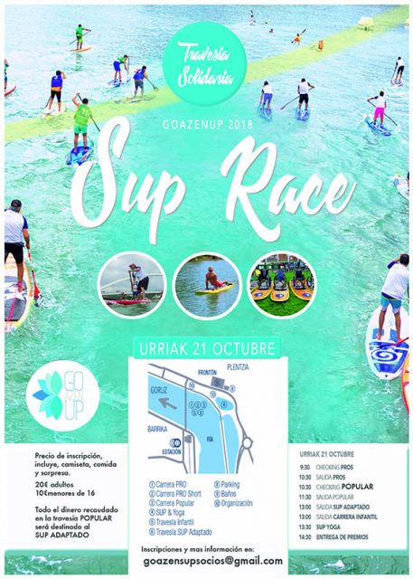 Cartel GOAZENUP: Stand Up Paddle adaptado