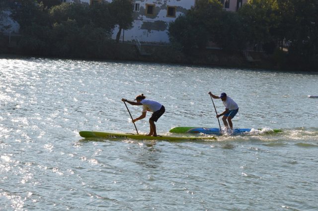 Mucha competición de velocidad del 2º edición del Sevilla SUP Festival