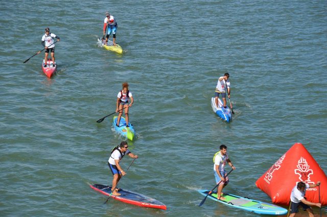 Primera vuelta del recorrido. 2º edición del Sevilla SUP Festival