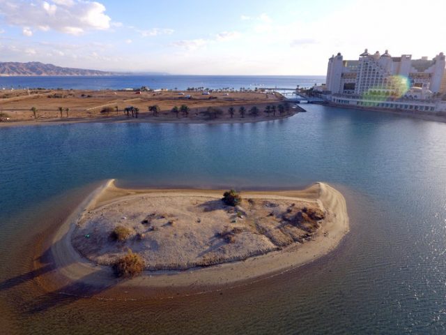 Foto aérea del Israel SUP Race