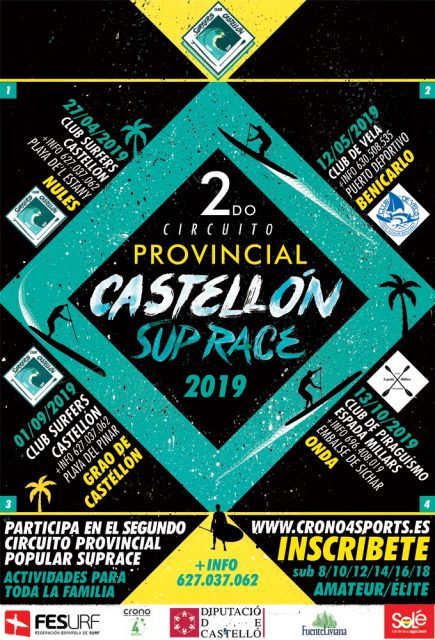 Cartel Circuito Provincial Diputación Castellón SUP Race 2019 