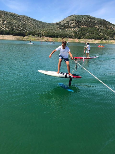 Foil en el Iznájar SUP Lago de Andalucía