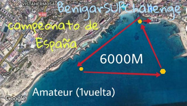 Recorrido Amateur Benigar SUP Challenge 2019