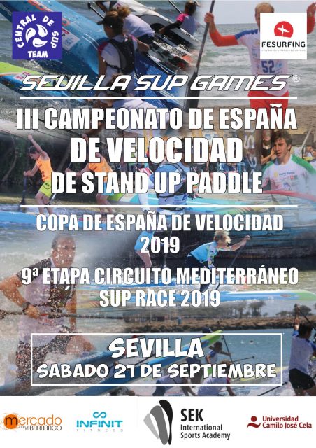 Cartel Sevilla SUp Games . Stand Up Paddle en Sevilla