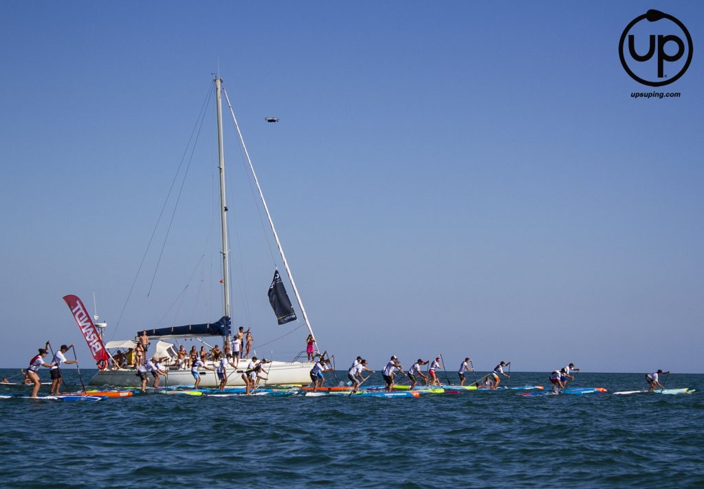 Salida categoría Élite del Discover Huelva SUP Festival