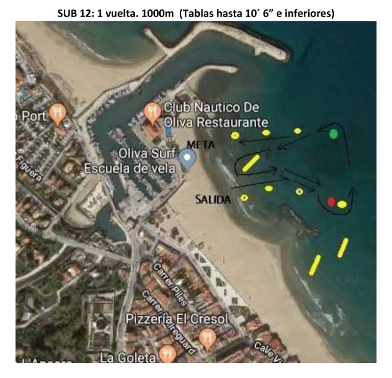 Recorrido 2 Oliva SUP Race