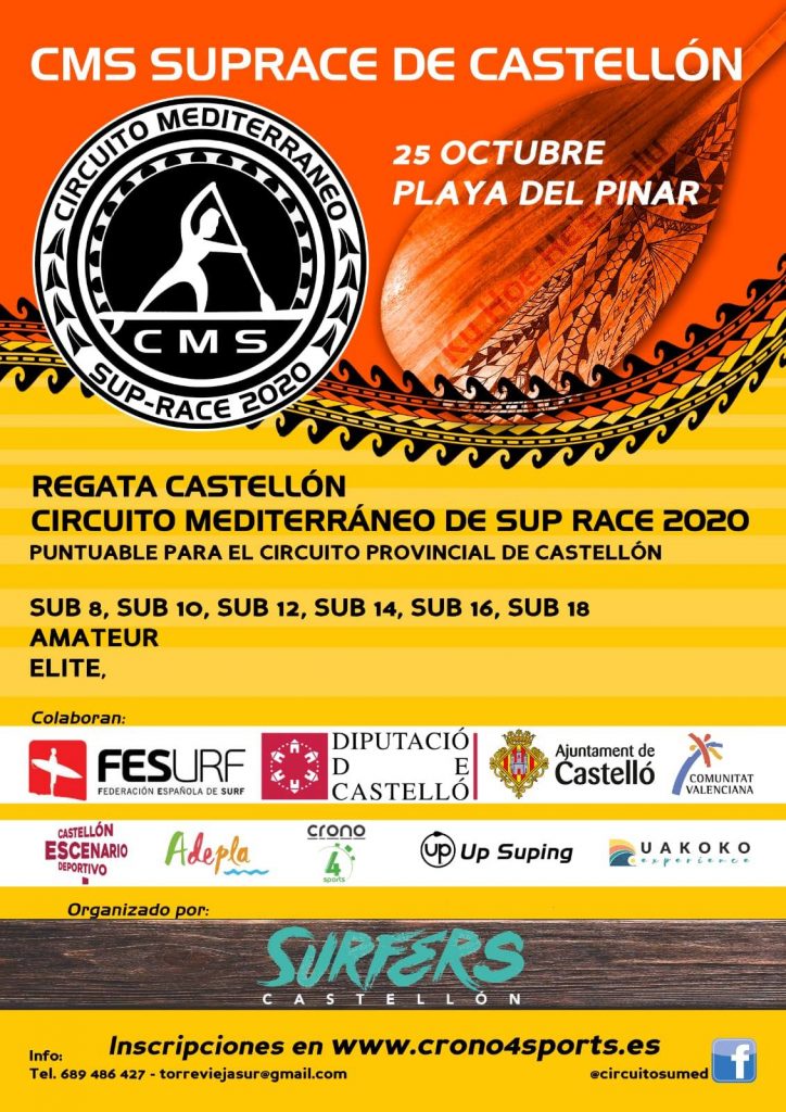 Cartel III Circuito Provincial de SUP Race de Castellón