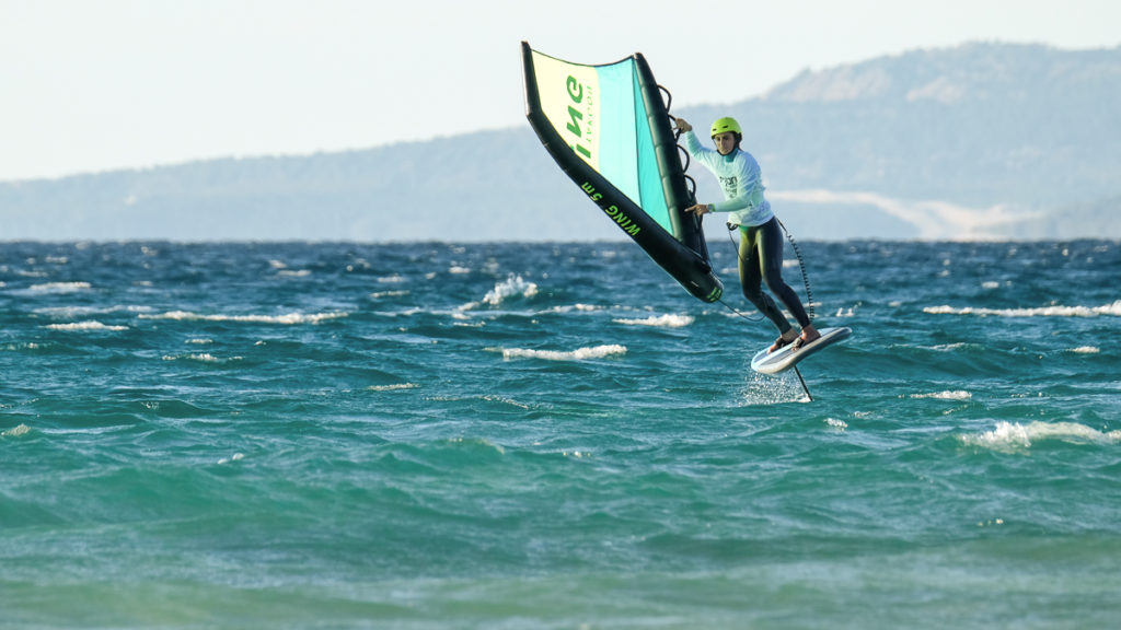 Navegación durante un evento del GWA Wingfoil World Tour